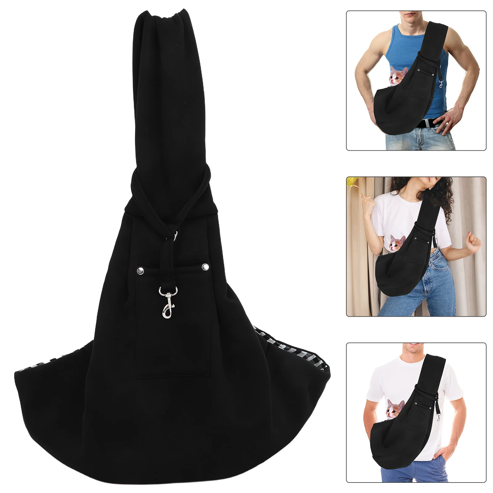 Pet Carrier Sling Reversible Puppy Carrier Purse Black for Small Dogs Cats Hand-Free Travel Dog Sling Safety Harness
Pet Carrier Sling Reversible Puppy Carrier Purse Black for Small Dogs Cats Hand-Free Travel Dog Sling Safety Harness