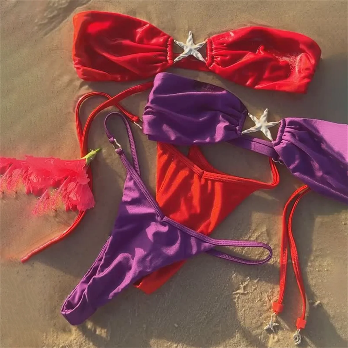 2025 Bandeau Biquini Sexy Bikini Women Swimsuit Push Up Swimwear Female Off Shoulder Bathing Suits Shiny Star Bodysuit Beachwear
2025 Bandeau Biquini Sexy Bikini Women Swimsuit Push Up Swimwear Female Off Shoulder Bathing Suits Shiny Star Bodysuit Beachwear