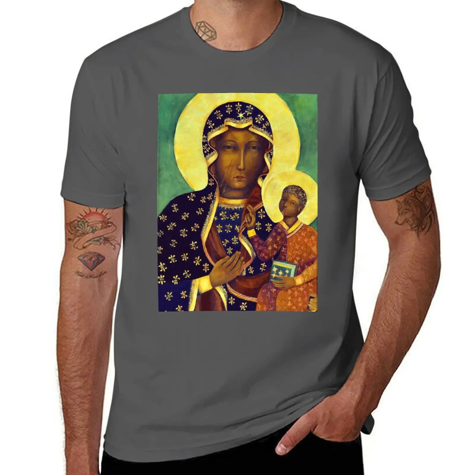 Polish Black Madonna Our Lady of Czestochowa Madonna and Child Picture Virgin Mary Painting T-Shirt man t shirt luxury T-Shirt
Polish Black Madonna Our Lady of Czestochowa Madonna and Child Picture Virgin Mary Painting T-Shirt man t shirt luxury T-Shirt