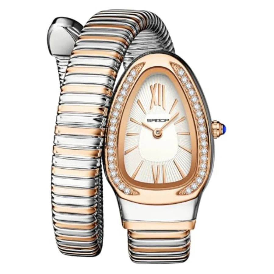Snake Bracelet Watch for Women, Elegant Bangle Wrist Watch with Flexible Wrap Strap Design, Fashion Jewelry Style Quartz Watch,
Snake Bracelet Watch for Women, Elegant Bangle Wrist Watch with Flexible Wrap Strap Design, Fashion Jewelry Style Quartz Watch,