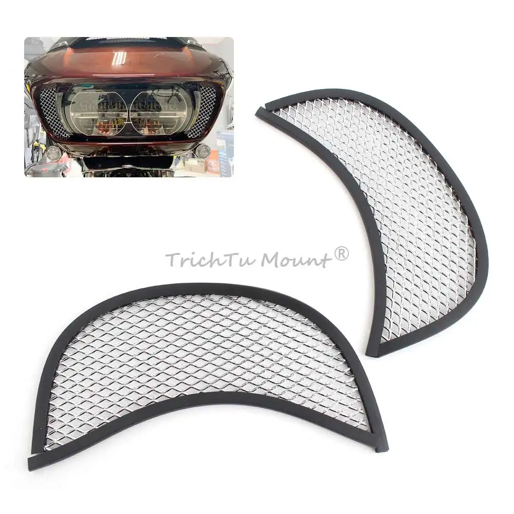 Motorcycle Part Fairing Top Center Grill Side Vent Screen Grill Splitscreens Cover For Harley Touring Road Glide 3 FLTRT 2023
Motorcycle Part Fairing Top Center Grill Side Vent Screen Grill Splitscreens Cover For Harley Touring Road Glide 3 FLTRT 2023
