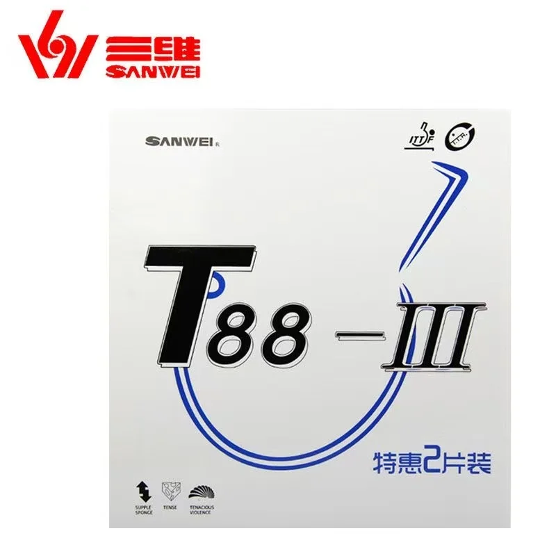 table tennis Sanwei T88-III Non-Sticky Inverted Rubber 2-Pack Black+Red - High-Speed Loop Drive, Suction Tech, Simple Packaging
table tennis Sanwei T88-III Non-Sticky Inverted Rubber 2-Pack Black+Red - High-Speed Loop Drive, Suction Tech, Simple Packaging