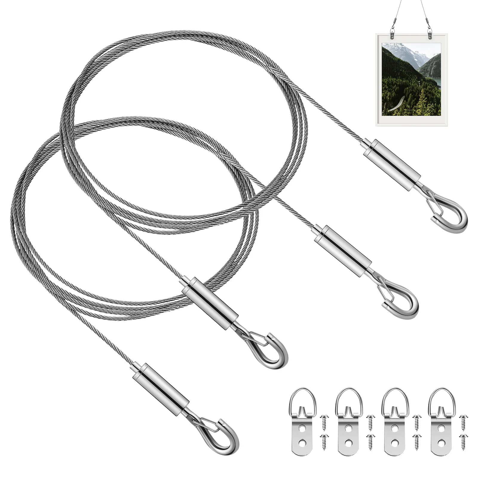 Adjustable High Quality Picture Hanging Wire Frame Painting Kit Thread Stainless Steel
Adjustable High Quality Picture Hanging Wire Frame Painting Kit Thread Stainless Steel