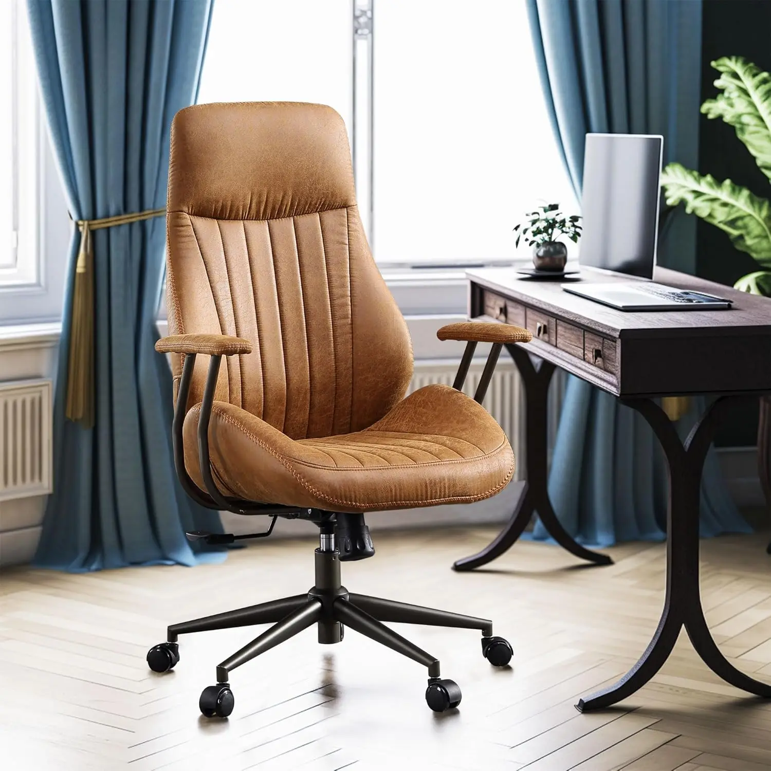 High Ba Office Chair,Modern Swivel Office Chair,Brown Su Fabric Gaming Chair,Height Adjustable Home Office Desk Chair With
High Ba Office Chair,Modern Swivel Office Chair,Brown Su Fabric Gaming Chair,Height Adjustable Home Office Desk Chair With