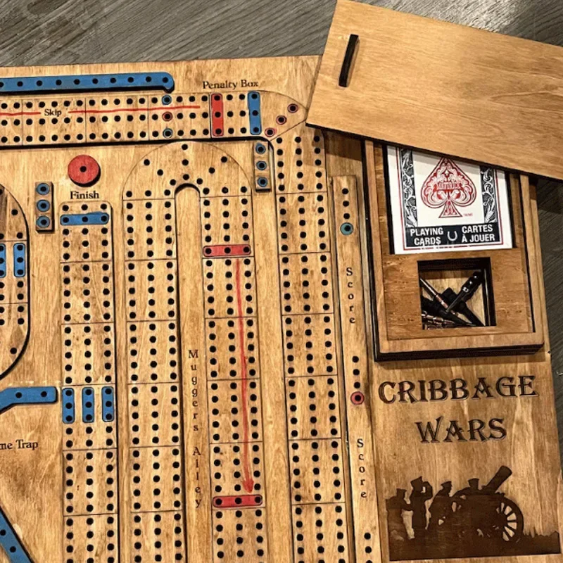 1/2 Sets Cribbage Wars Board Game Funny Wooden Cribbage Wars Board Game Juego de mesa Cribbage-Brettspielset Table Games
1/2 Sets Cribbage Wars Board Game Funny Wooden Cribbage Wars Board Game Juego de mesa Cribbage-Brettspielset Table Games