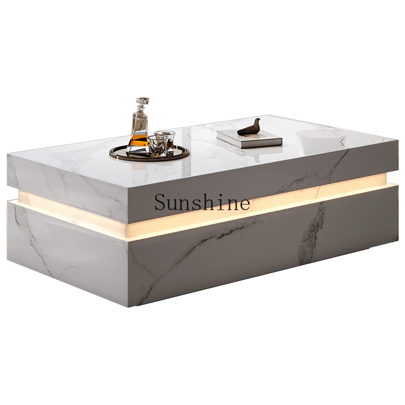 Living room 2025 new light luxury family high-end minimalist large flat design household coffee table
Living room 2025 new light luxury family high-end minimalist large flat design household coffee table