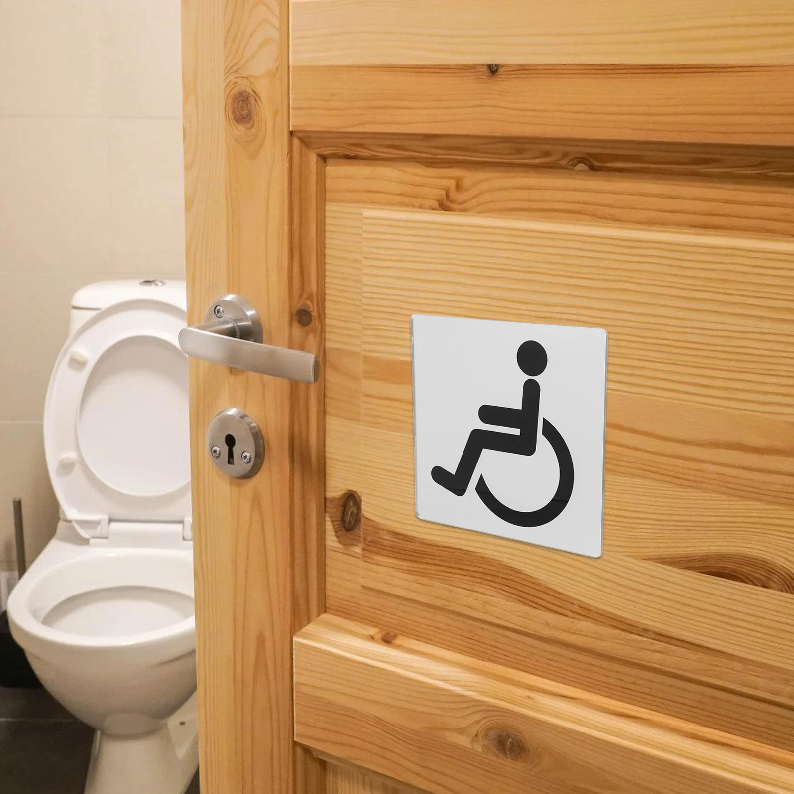 Disabled Toilet Sign 15x15cm Acrylic Bathroom Indicator Selfadhesive Waterproof Restroom Marker Washroom Label
Disabled Toilet Sign 15x15cm Acrylic Bathroom Indicator Selfadhesive Waterproof Restroom Marker Washroom Label
