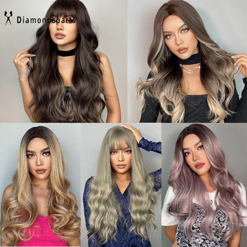 Парики Ombre Platinum Blond с челкой, длинные волнистые натуральные волосы, повседневные женские волосы
Парики Ombre Platinum Blond с челкой, длинные волнистые натуральные волосы, повседневные женские волосы