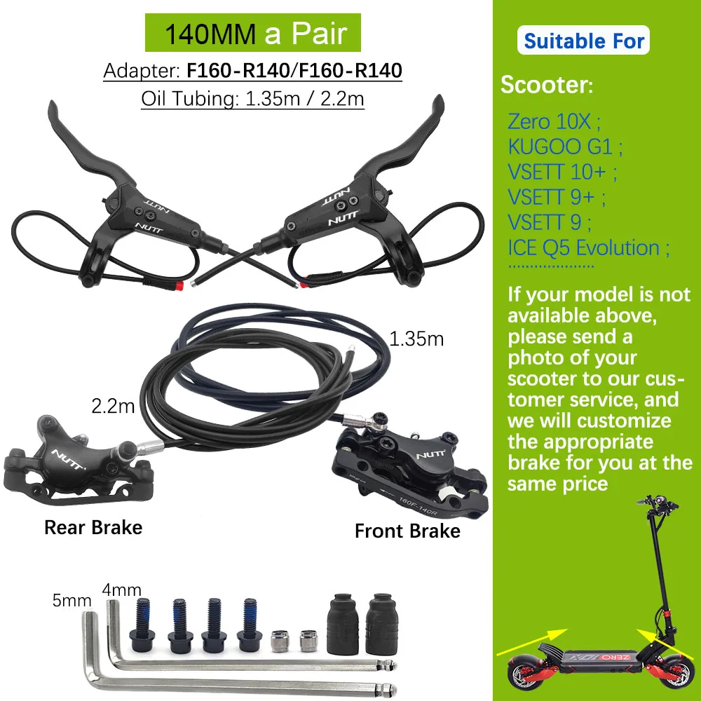 Электрический самокат NUTT A5-D с гидравлическим тормозом, 140 мм, 160 мм, 180 мм, совместимый с Zero 10X, KUGOO G1, VSETT 10+, 9+, 9
Электрический самокат NUTT A5-D с гидравлическим тормозом, 140 мм, 160 мм, 180 мм, совместимый с Zero 10X, KUGOO G1, VSETT 10+, 9+, 9