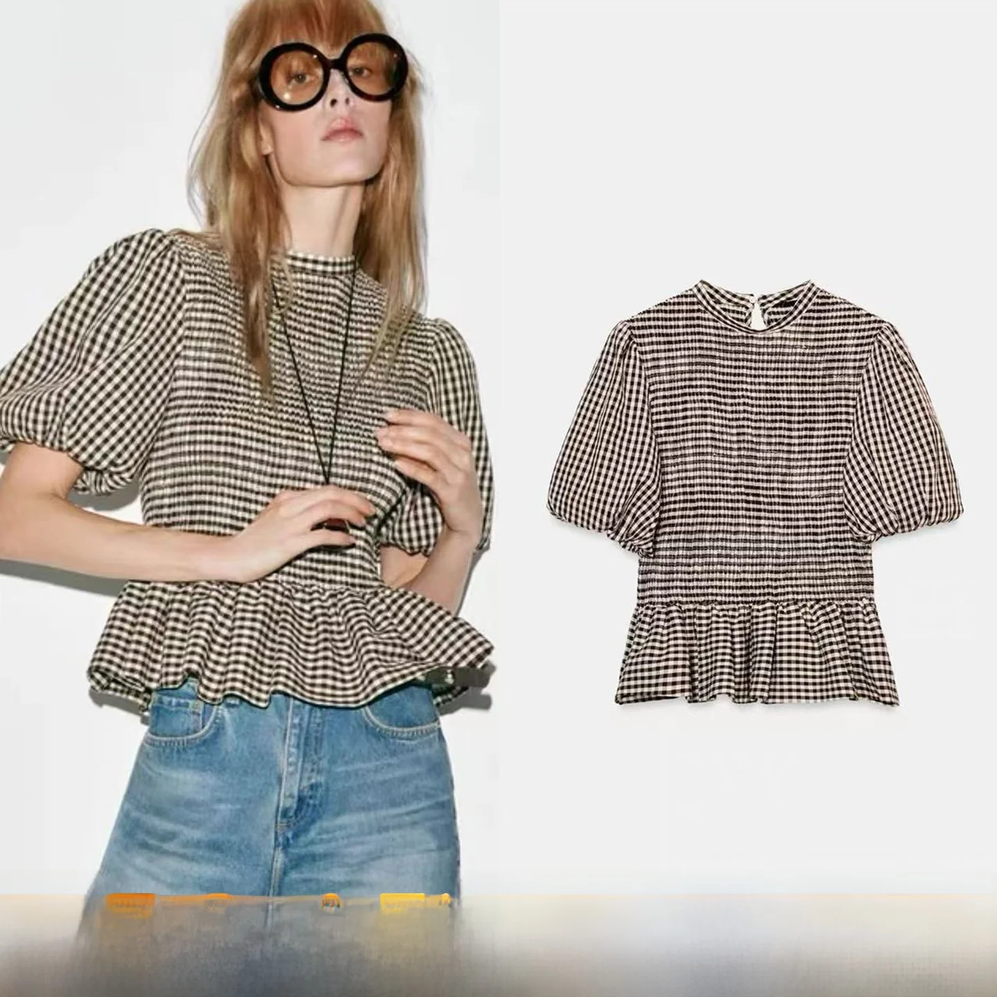 Sweet Fashion round Neck Bubble Short Sleeve Shirt Women's Top Honeycomb Pattern Spring Summer New Arrival Breathable Skin-Fr...
Sweet Fashion round Neck Bubble Short Sleeve Shirt Women's Top Honeycomb Pattern Spring Summer New Arrival Breathable Skin-Fr...
