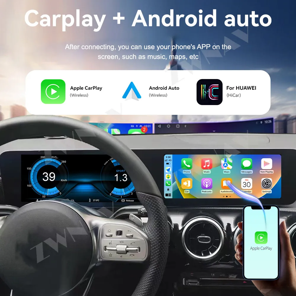 Двойной 12,9-дюймовый мультимедийный экран для Mercedes-Benz A180 2017-2020, Android 13, GPS-навигация, Carplay, автомобильный мультимедийный плеер
Двойной 12,9-дюймовый мультимедийный экран для Mercedes-Benz A180 2017-2020, Android 13, GPS-навигация, Carplay, автомобильный мультимедийный плеер