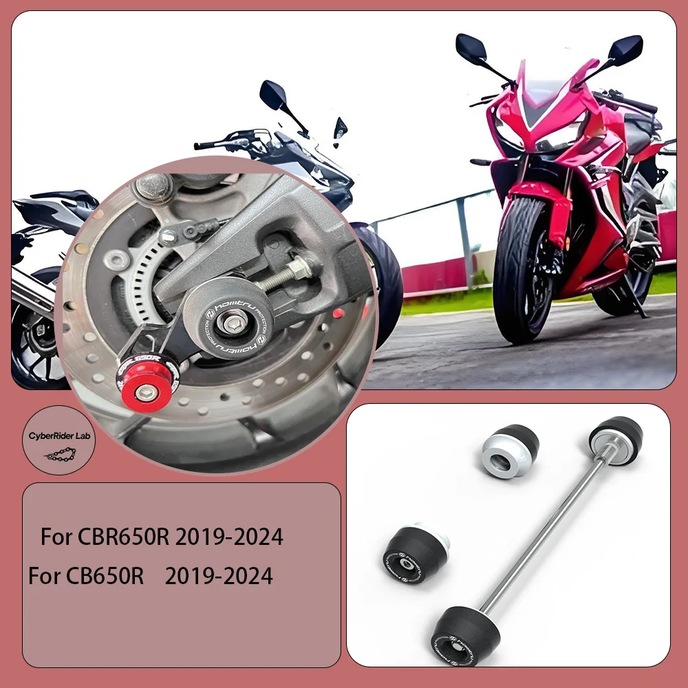 For Honda CBR650R/CB650R 2019-2024 F/R Wheel Spindle CNC Sliders - Steel Anti-Fall No Tools Rider Gift Back to School
For Honda CBR650R/CB650R 2019-2024 F/R Wheel Spindle CNC Sliders - Steel Anti-Fall No Tools Rider Gift Back to School