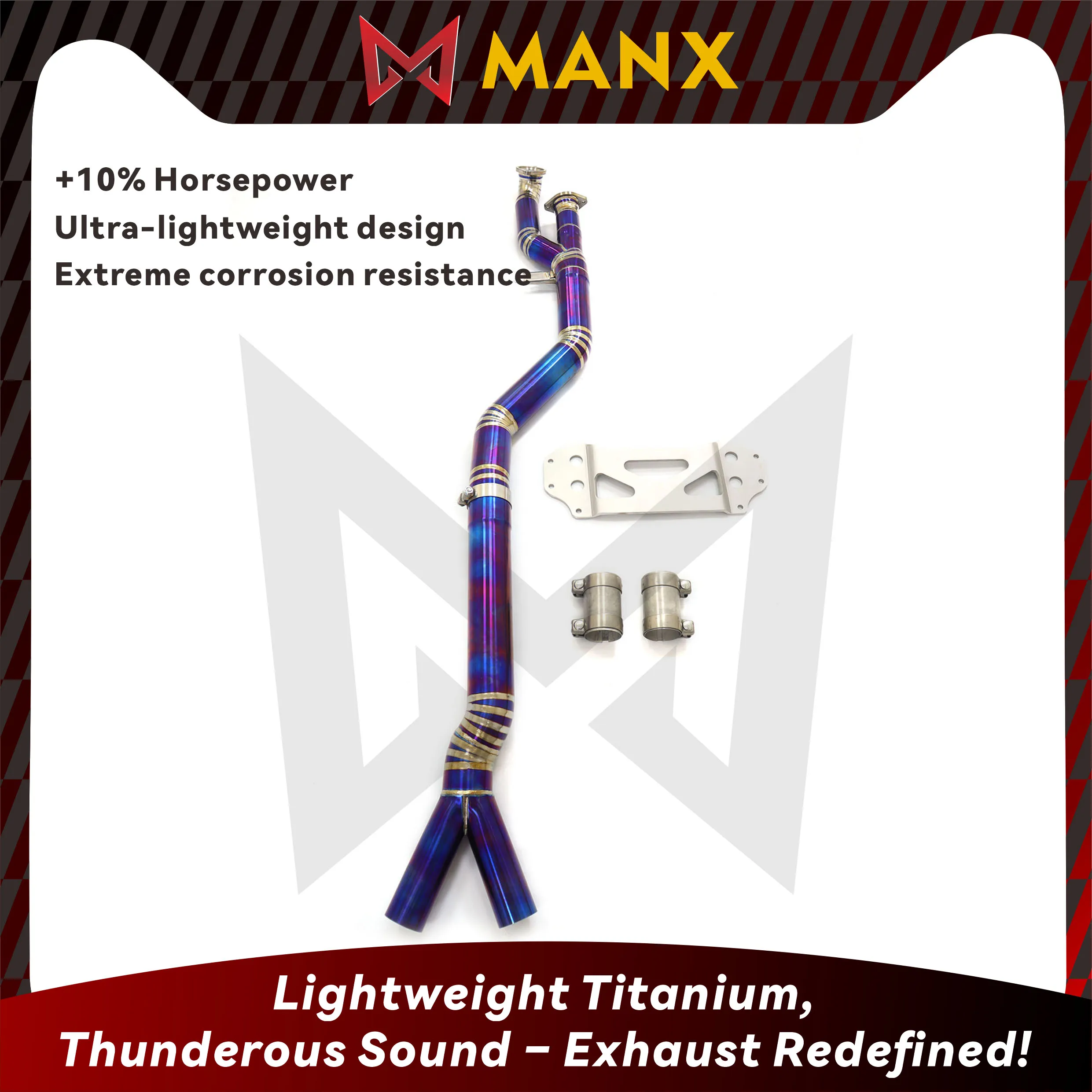 MANX Middle Pipe For BMW M3 M4 G80 G82 Focus On Titanium Pipe Clear Loud Sound Car Exhaust Good Heat Dissipation Single Pipe
MANX Middle Pipe For BMW M3 M4 G80 G82 Focus On Titanium Pipe Clear Loud Sound Car Exhaust Good Heat Dissipation Single Pipe