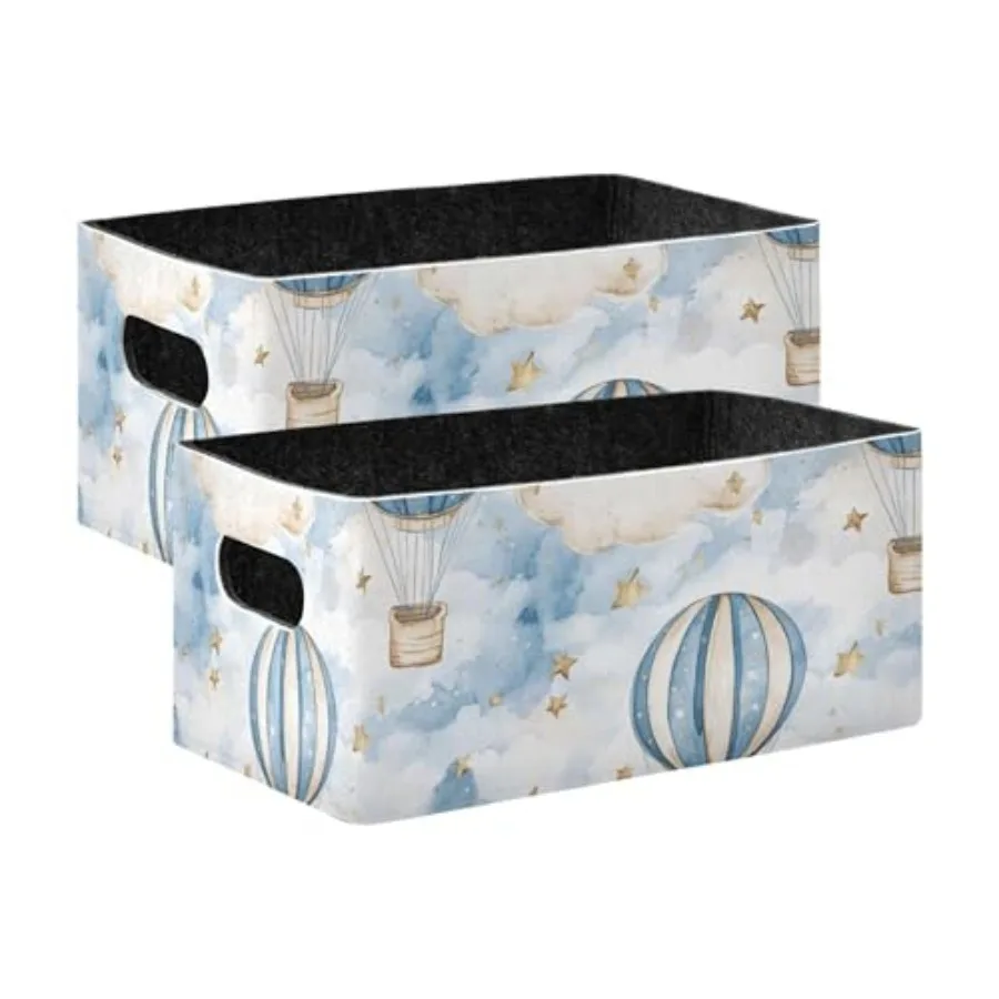 Hot Air Balloons Storage Bins Set of 2, Collapsible Storage Cube Home Decor Storage Baskets Organizer for Toys Books Shelves Cl
Hot Air Balloons Storage Bins Set of 2, Collapsible Storage Cube Home Decor Storage Baskets Organizer for Toys Books Shelves Cl
