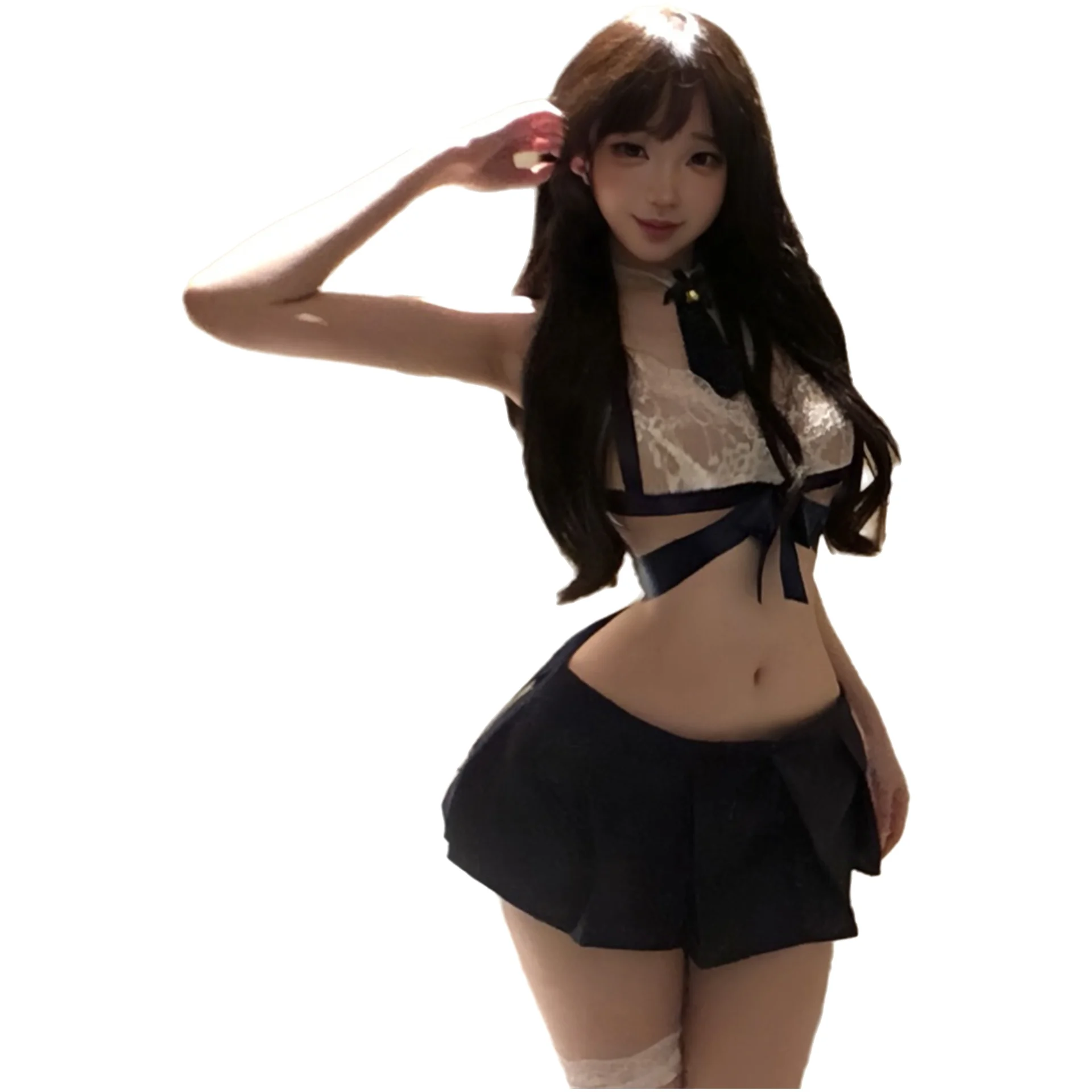 Sexy Hot Girl JK Uniform Cross Strap Pure Desire Bowknot Nightdress Lace Trimmed Mesh Splicing Sexy Sets For Woman Charming 3L12
Sexy Hot Girl JK Uniform Cross Strap Pure Desire Bowknot Nightdress Lace Trimmed Mesh Splicing Sexy Sets For Woman Charming 3L12