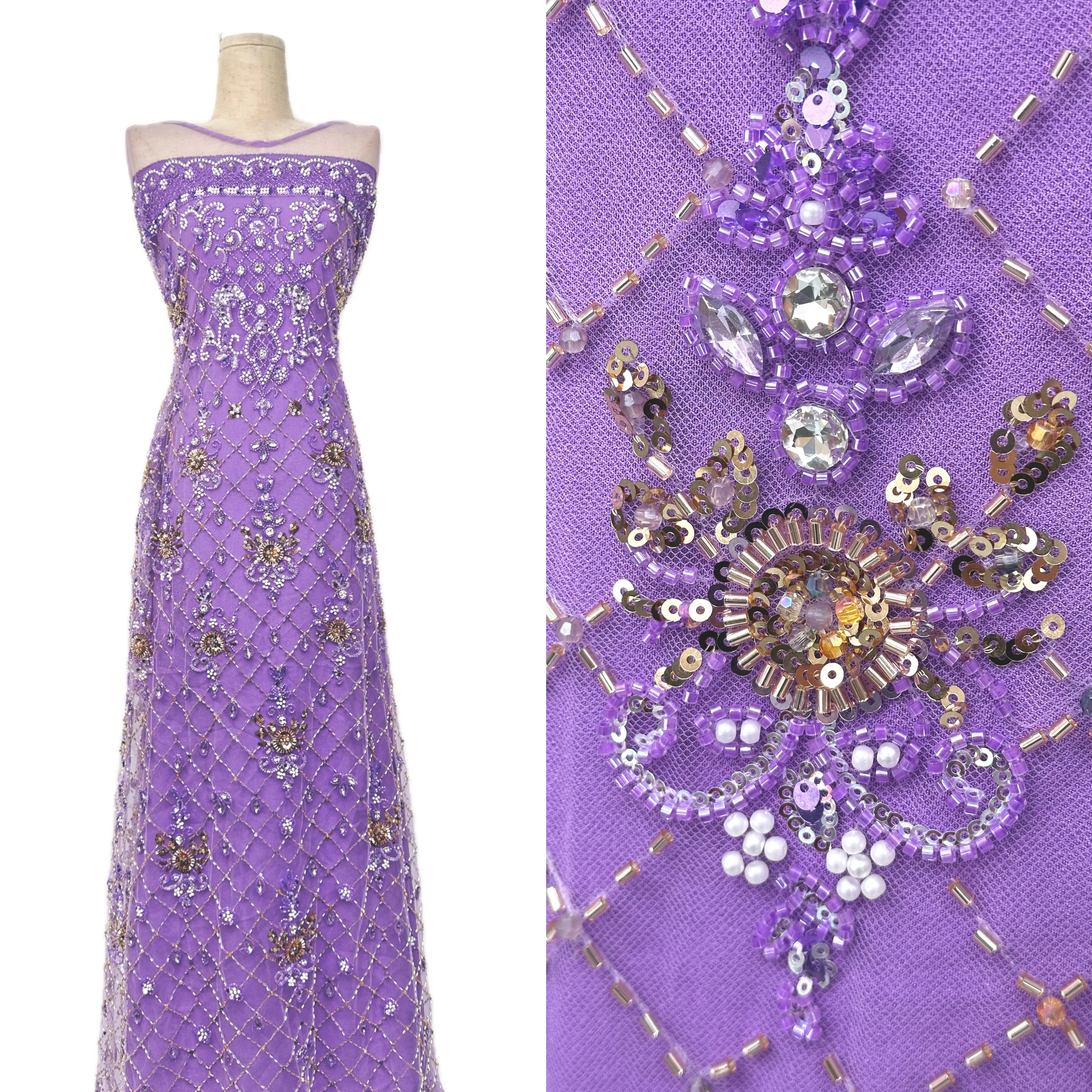 5 ярдов фиолетовой кружевной ткани с бисером, африканский тюль с вышивкой для свадебных платьев, материал с бусинами для отделки одежды
5 ярдов фиолетовой кружевной ткани с бисером, африканский тюль с вышивкой для свадебных платьев, материал с бусинами для отделки одежды