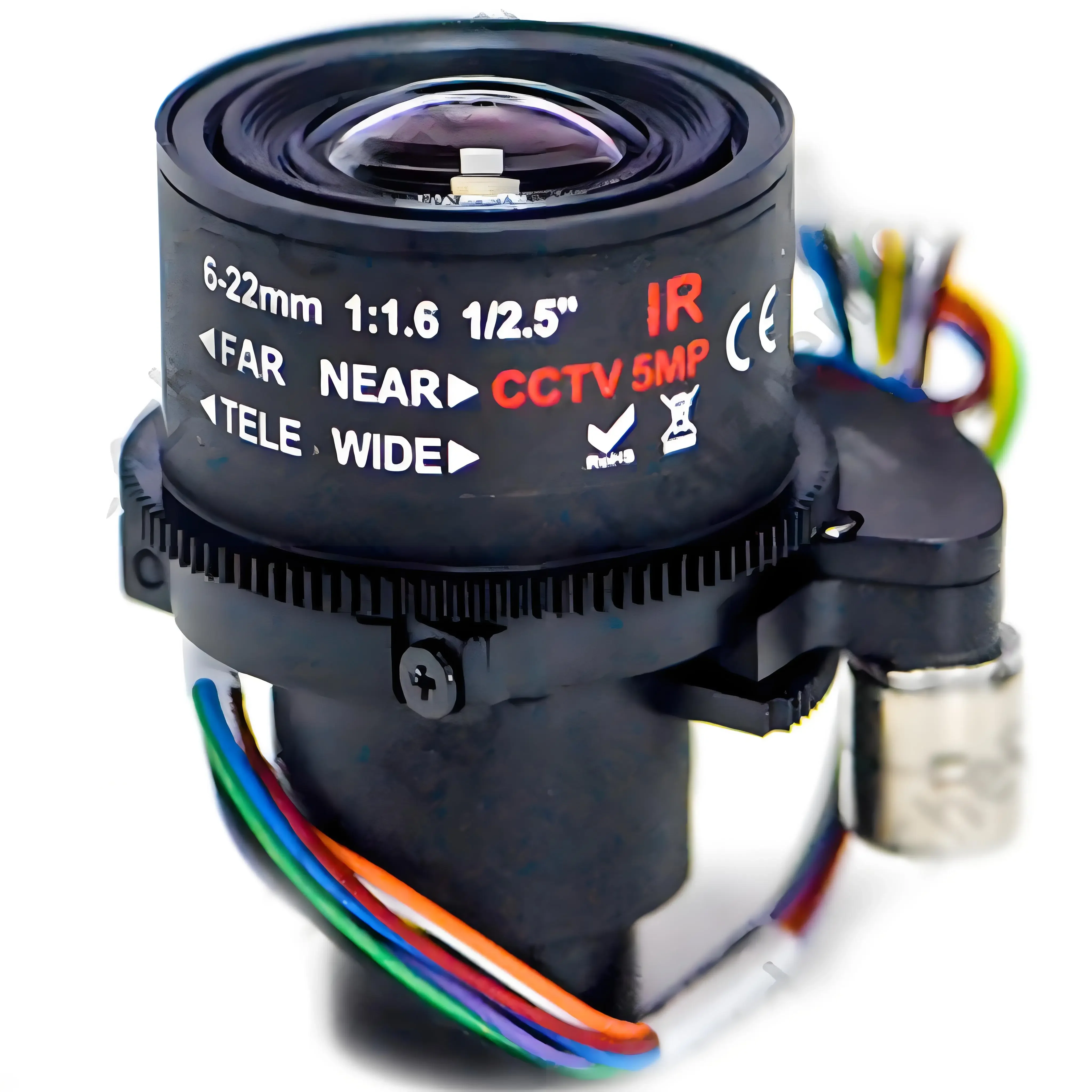 6-22mm F1.6 Varifocal Lens 8MP 4K, D14 Mount Fixed Iris for Security IP Camera, 1/2.5" Image Sensor
6-22mm F1.6 Varifocal Lens 8MP 4K, D14 Mount Fixed Iris for Security IP Camera, 1/2.5" Image Sensor