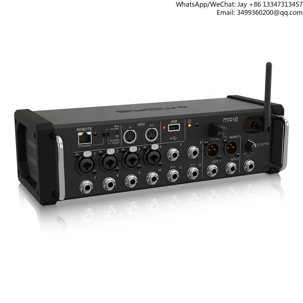 MR12 Digital Mixer With Mic Preamps 12-Channel Audio Mixer Studio & Live Music Equipment
MR12 Digital Mixer With Mic Preamps 12-Channel Audio Mixer Studio & Live Music Equipment
