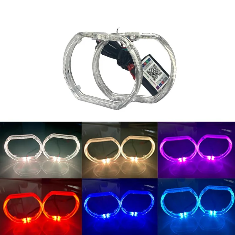 120 мм RGB светодиодная квадратная направляющая «ангельские глазки» с акриловой крышкой DRL Halo Ring APP Bluetooth Control Супер яркие светодиодные фары 12-24 В
120 мм RGB светодиодная квадратная направляющая «ангельские глазки» с акриловой крышкой DRL Halo Ring APP Bluetooth Control Супер яркие светодиодные фары 12-24 В