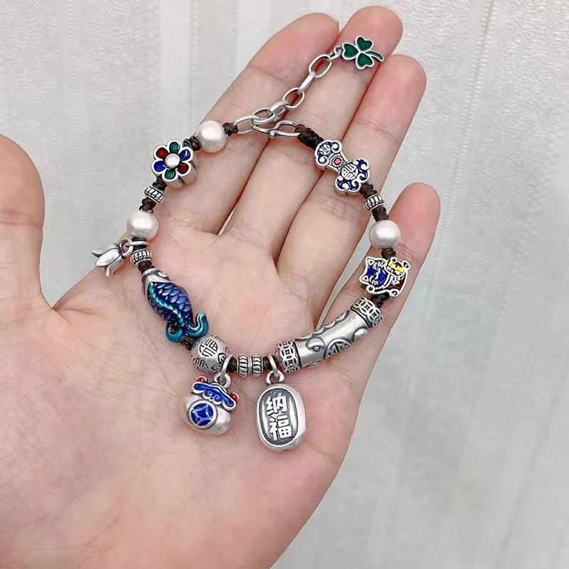 Original 99 Foot Silver Lucky Cat Koi Fish Bracelet 3D Hard Silver Ancient Magic Pearl Bend Lucky Bag Hand String Christmas Gift
Original 99 Foot Silver Lucky Cat Koi Fish Bracelet 3D Hard Silver Ancient Magic Pearl Bend Lucky Bag Hand String Christmas Gift