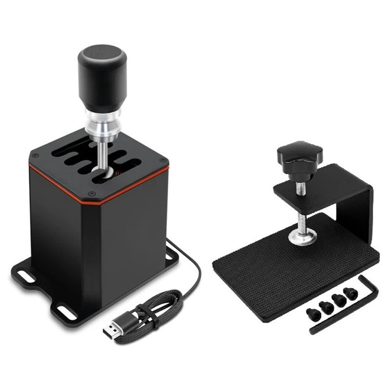 M07K-PC USB H Gear Shifter With Bracket For Logitech G27 G29 G25 G920 For Thrustmaster T300RS/GT For Simulation Racing Game
M07K-PC USB H Gear Shifter With Bracket For Logitech G27 G29 G25 G920 For Thrustmaster T300RS/GT For Simulation Racing Game
