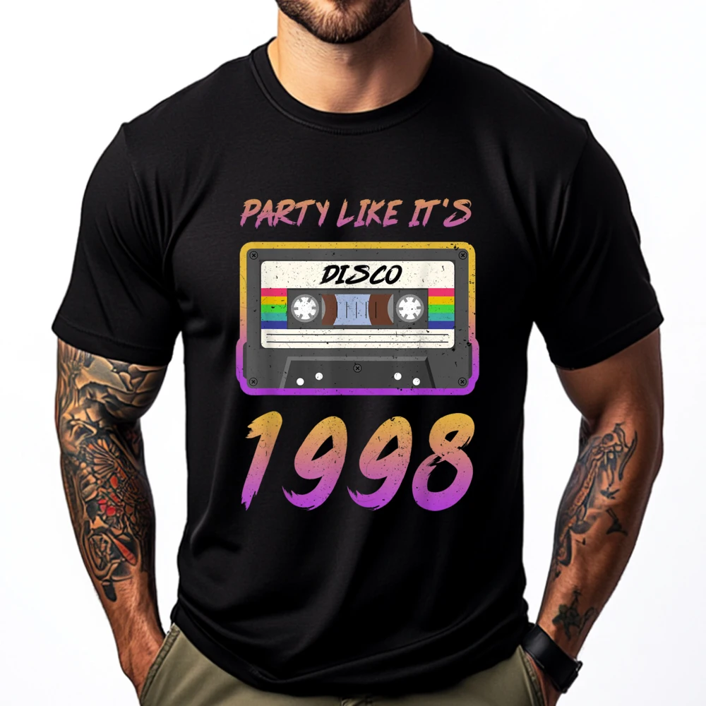 Party Like It 1998 Disco Cassette Tape 23rd Birthday Streetwear Camisetas De Hombre Graphic Tee Shirt Loose
Party Like It 1998 Disco Cassette Tape 23rd Birthday Streetwear Camisetas De Hombre Graphic Tee Shirt Loose