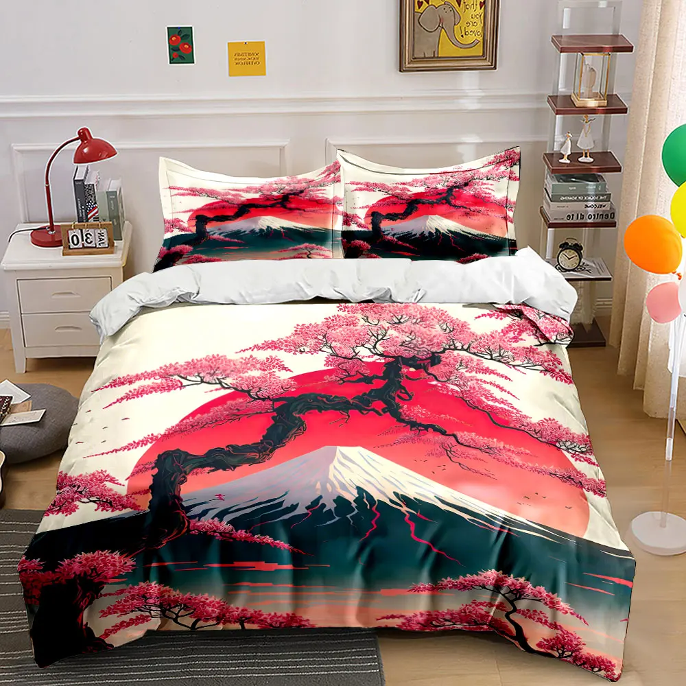 Cherry Blossom Mountain Decor Set Multiple sizes kid's and adults' bedroom Exquisite 3PC bedding set, gift
Cherry Blossom Mountain Decor Set Multiple sizes kid's and adults' bedroom Exquisite 3PC bedding set, gift