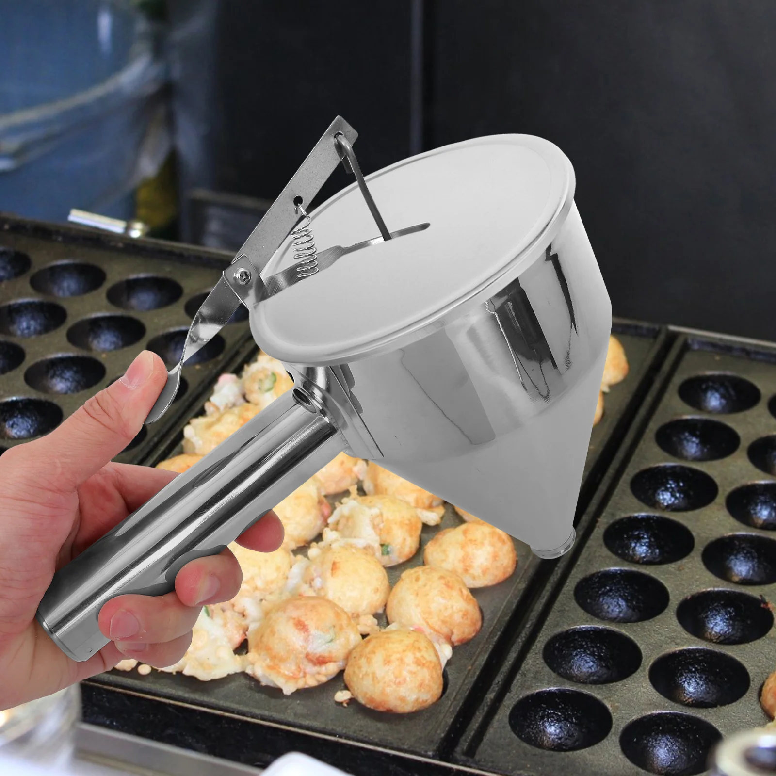 Pancakes Dough Dispenser Sealing Ring Cooking Funnel Lid Stainless Steel Octopus Balls Funnel Cover Meatballs Making Accessory V
Pancakes Dough Dispenser Sealing Ring Cooking Funnel Lid Stainless Steel Octopus Balls Funnel Cover Meatballs Making Accessory V