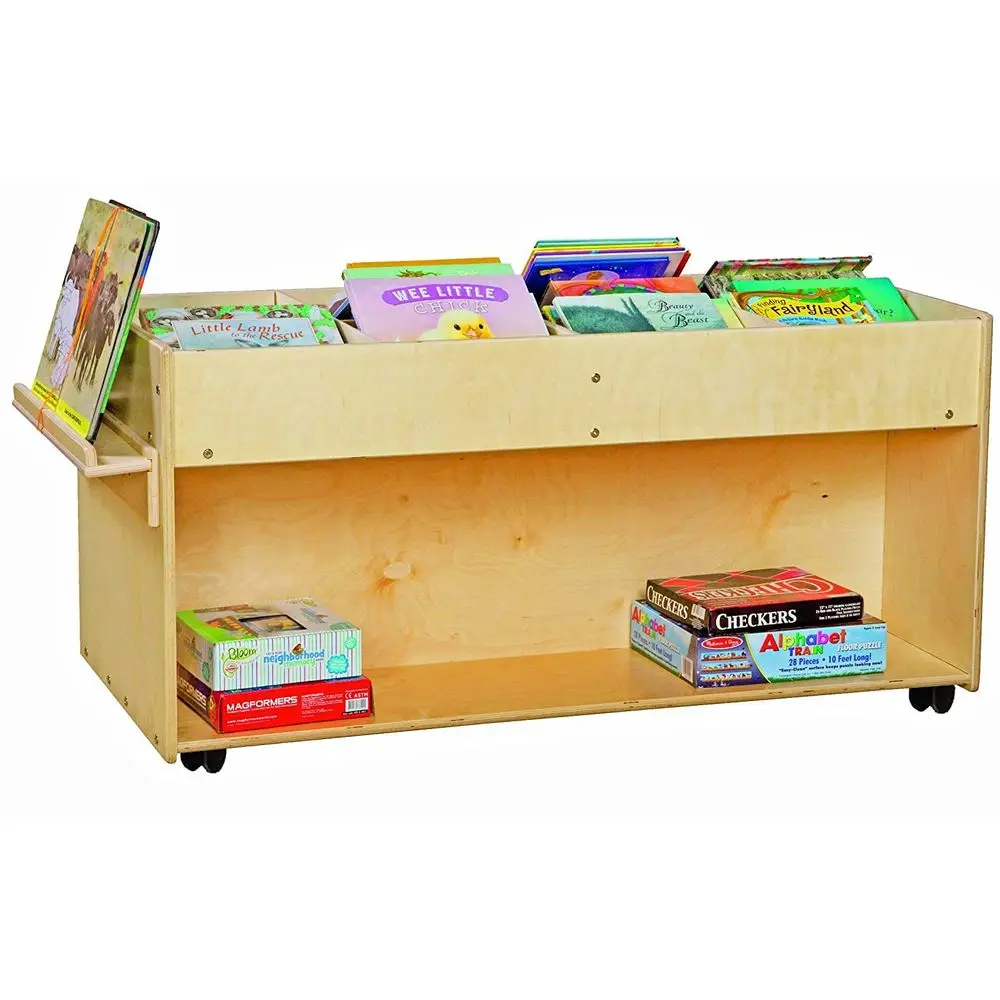 Top-Sided Mobile Book Organizer with Easel for Toddlers, Suitable for Home, Classroom, and Daycare in Natural Finish
Top-Sided Mobile Book Organizer with Easel for Toddlers, Suitable for Home, Classroom, and Daycare in Natural Finish