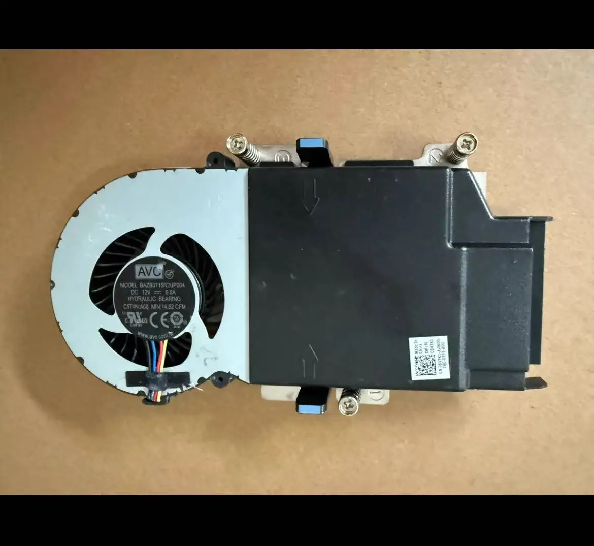 0C5T4N C5T4N FOR DELL 7080MFF 7090MFF T3240 Workstation 65W Standard Pressure Copper Core Heat Sink 08V5K1 0C5T4N Fan 12v -0.95a 
0C5T4N C5T4N FOR DELL 7080MFF 7090MFF T3240 Workstation 65W Standard Pressure Copper Core Heat Sink 08V5K1 0C5T4N Fan 12v -0.95a