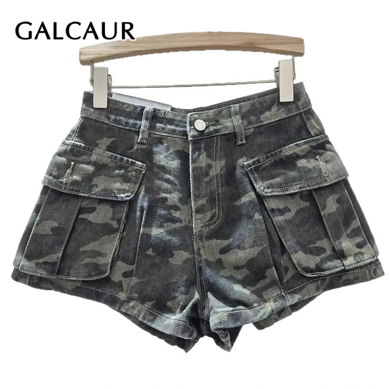 GALCAUR Slimming Camouflage Spliced Pockets Fashion Shorts for Women High Waist Patchwork Zipper Cowboy Pants Female Style New
GALCAUR Slimming Camouflage Spliced Pockets Fashion Shorts for Women High Waist Patchwork Zipper Cowboy Pants Female Style New