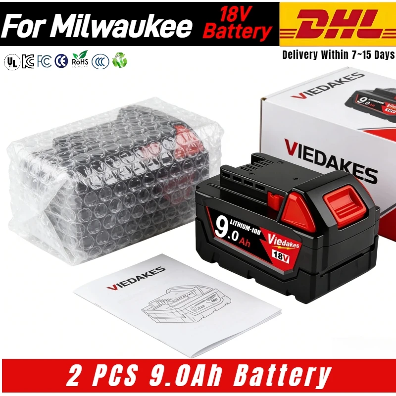 100% For milwaukee M18 Battery 12000mAh 18V Rechargeable Battery For Milwaukee Tool M18B5 XC 48-11-2402 48-11-2411 2604-22
100% For milwaukee M18 Battery 12000mAh 18V Rechargeable Battery For Milwaukee Tool M18B5 XC 48-11-2402 48-11-2411 2604-22
