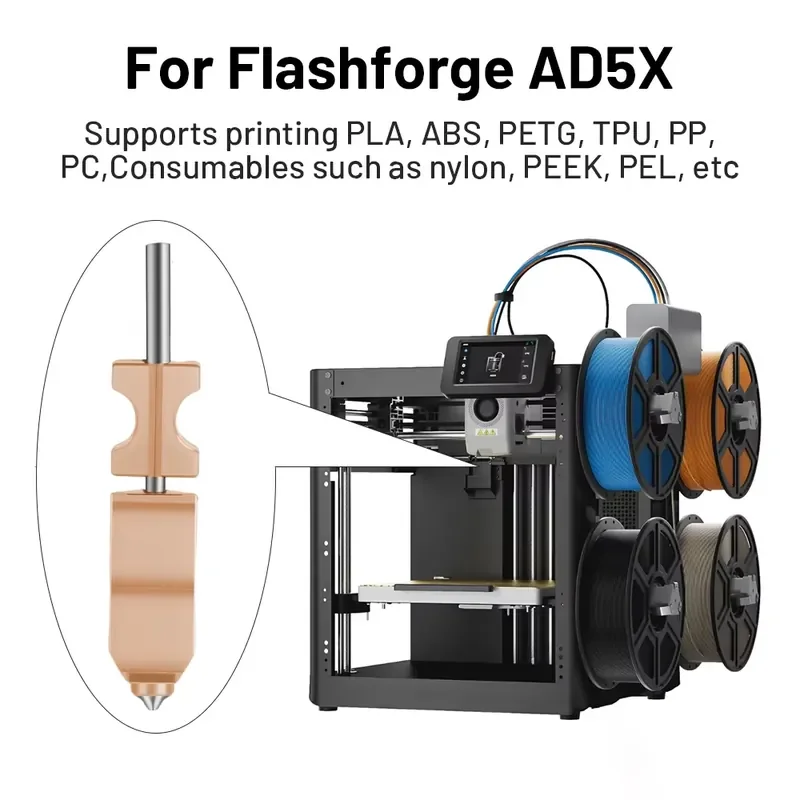 High Flow 32mm³/s Bimetallic Nozzle for Flashforge AD5X - 0.25/0 4/0.6/0.8mm Hardened Steel Premium Hotend 3D Printer Hotend
High Flow 32mm³/s Bimetallic Nozzle for Flashforge AD5X - 0.25/0 4/0.6/0.8mm Hardened Steel Premium Hotend 3D Printer Hotend