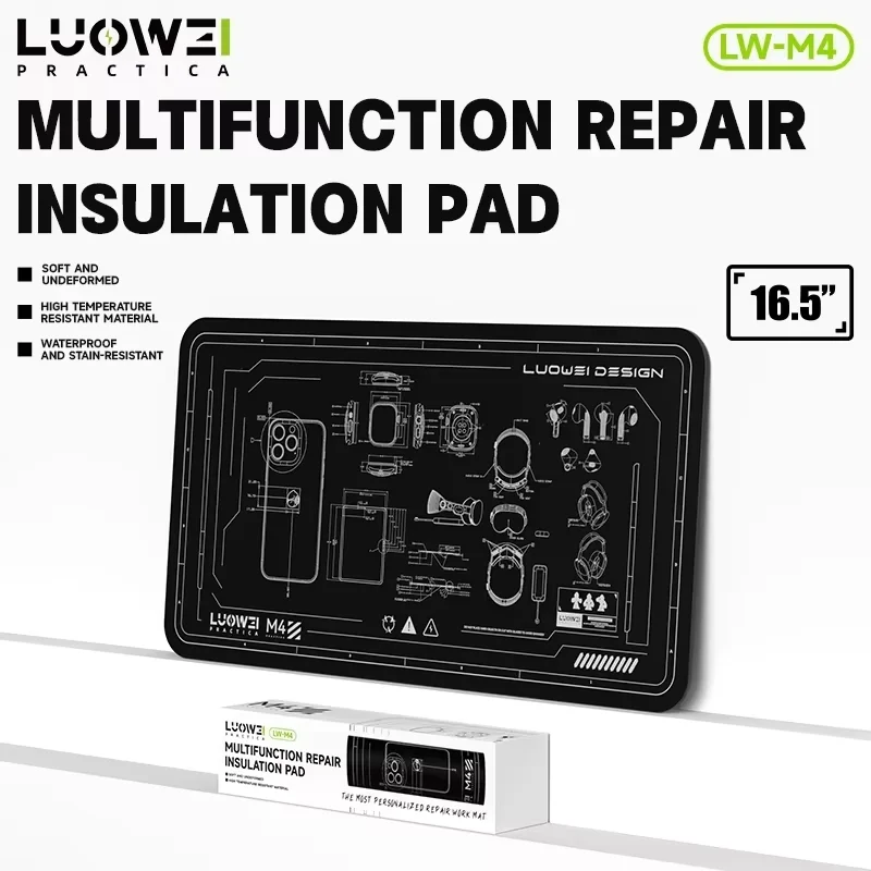 Luowei LW-M4 Multifuncion Repair Insulation Pad 15.6-inch 370*195*2mm Silicone Pad Working Mat Phone Motherboard Repair Tools
Luowei LW-M4 Multifuncion Repair Insulation Pad 15.6-inch 370*195*2mm Silicone Pad Working Mat Phone Motherboard Repair Tools