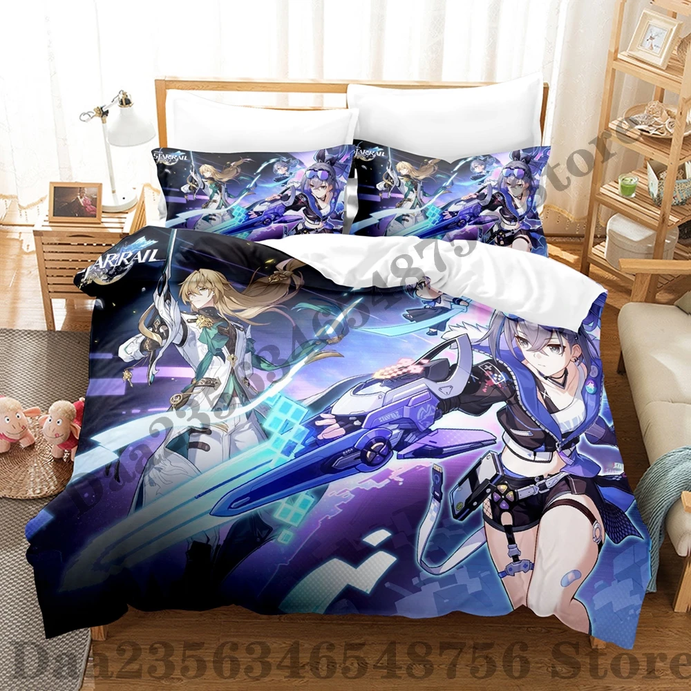 Kawaii Silver Wolf Honkai Star Rail Pattern Three Piece Bedding Set Luxury Comforter Set with Queen King Including household go
Kawaii Silver Wolf Honkai Star Rail Pattern Three Piece Bedding Set Luxury Comforter Set with Queen King Including household go