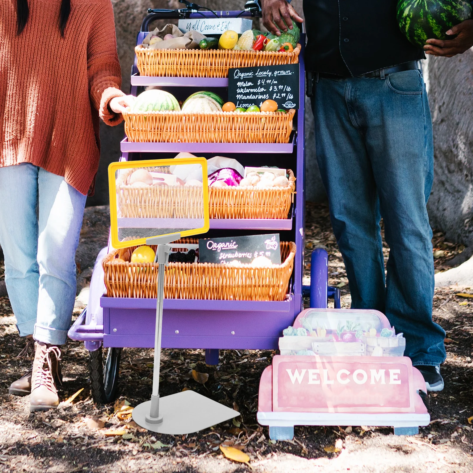 A5 White Frame Silver Price Display Holder for Supermarket Fruits Vegetables Reusable Tag Stand Stable Design
A5 White Frame Silver Price Display Holder for Supermarket Fruits Vegetables Reusable Tag Stand Stable Design