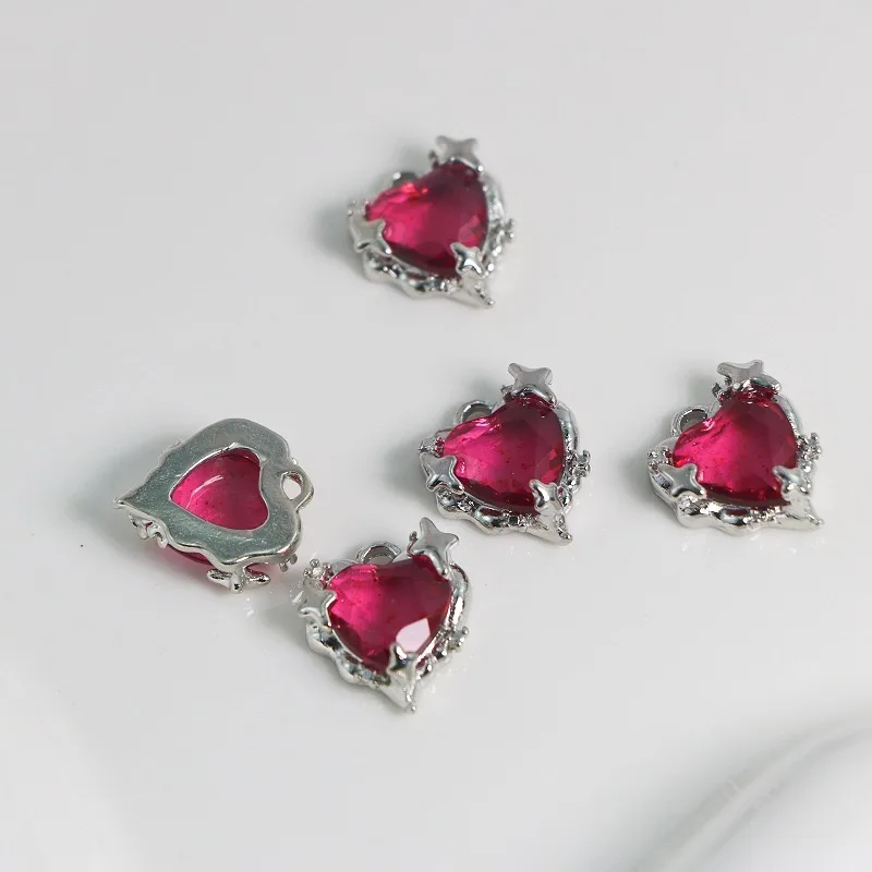 10pcs New alloys charms red Fashion Crystal Heart Pendant for diy Jewelry Necklace Earrings Making Accessories
10pcs New alloys charms red Fashion Crystal Heart Pendant for diy Jewelry Necklace Earrings Making Accessories