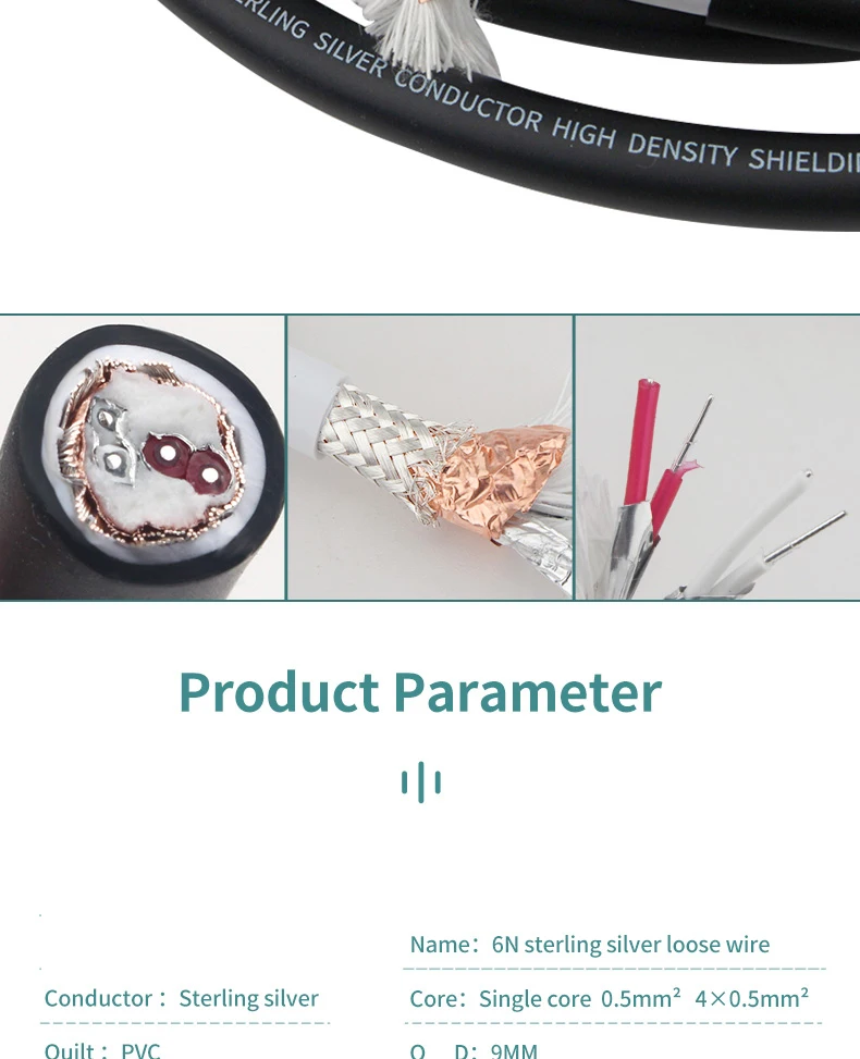 Premium SP-9003Ag Quad-Core 6N Monocrystalline Silver XLR Balanced Interconnect for Studio Reference Systems
Premium SP-9003Ag Quad-Core 6N Monocrystalline Silver XLR Balanced Interconnect for Studio Reference Systems