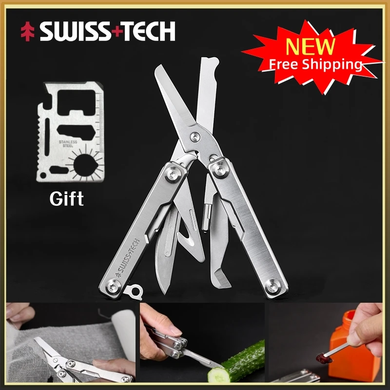 SWISS TECH Mini Multi-tool Outdoor Camping Survival Tool Pocket Folding Outdoor Stainless Steel Scissors
SWISS TECH Mini Multi-tool Outdoor Camping Survival Tool Pocket Folding Outdoor Stainless Steel Scissors