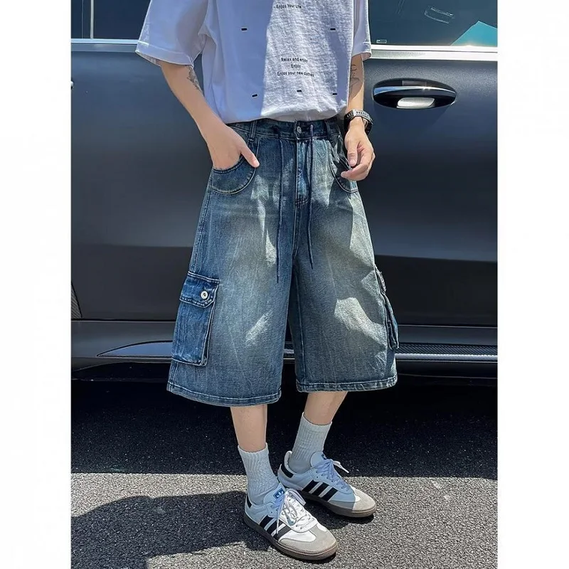 Модная повседневная американская рабочая одежда, винтажные джинсовые брюки с несколькими карманами Y2k, мужские дизайнерские свободные нишевые уличные прямые шорты в стиле ретро
Модная повседневная американская рабочая одежда, винтажные джинсовые брюки с несколькими карманами Y2k, мужские дизайнерские свободные нишевые уличные прямые шорты в стиле ретро