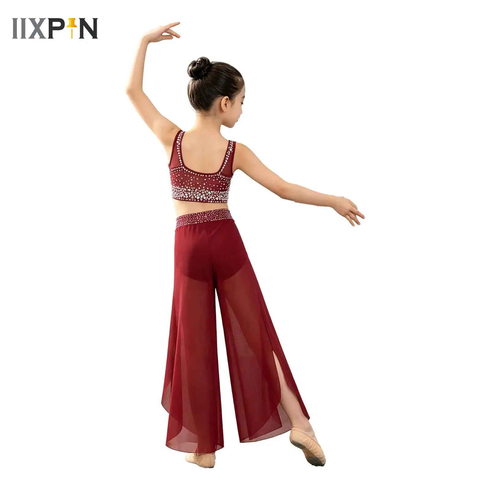 Kids Girls Lyrical Mesh Wide Leg Pants Modern Ballet Dance High Waist Contemporary Palazzo Trousers Classical Dance Costumes
Kids Girls Lyrical Mesh Wide Leg Pants Modern Ballet Dance High Waist Contemporary Palazzo Trousers Classical Dance Costumes