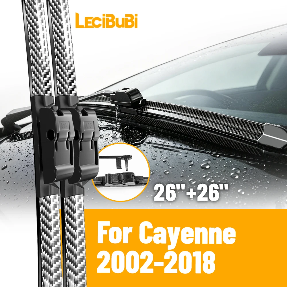 2pcs Front Windshield Windscreen Wiper Blades For Porsche Cayenne 2002-2018 Carbon Fibre Rubber Brushes Car Accessories 26"+26"
2pcs Front Windshield Windscreen Wiper Blades For Porsche Cayenne 2002-2018 Carbon Fibre Rubber Brushes Car Accessories 26"+26"