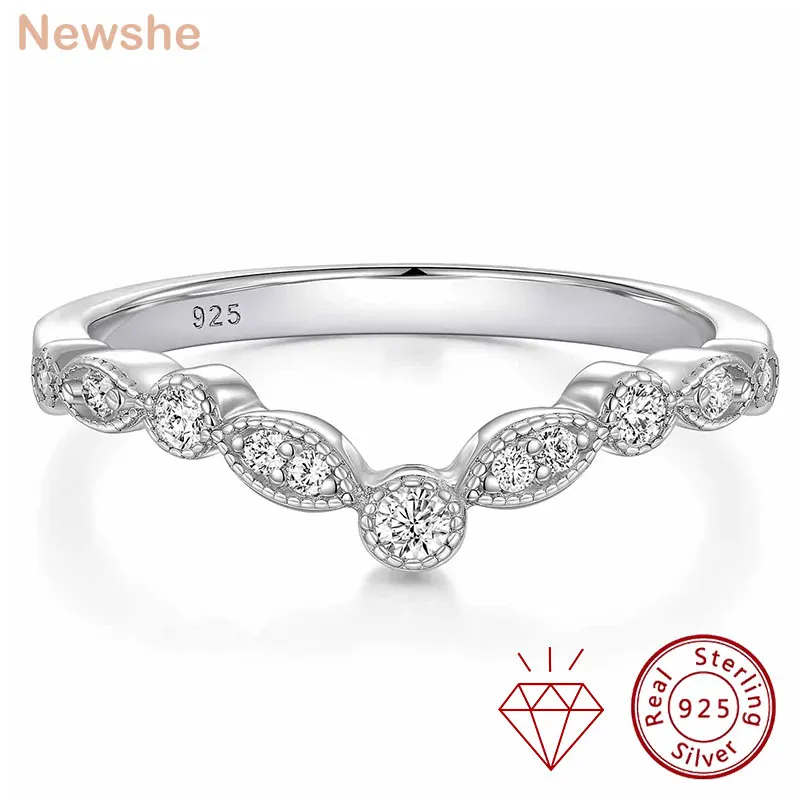 Newshe Women's 925 Sterling Silver Moissanite Ring GRA Certified Delicate Stackable Wedding Band
Newshe Women's 925 Sterling Silver Moissanite Ring GRA Certified Delicate Stackable Wedding Band