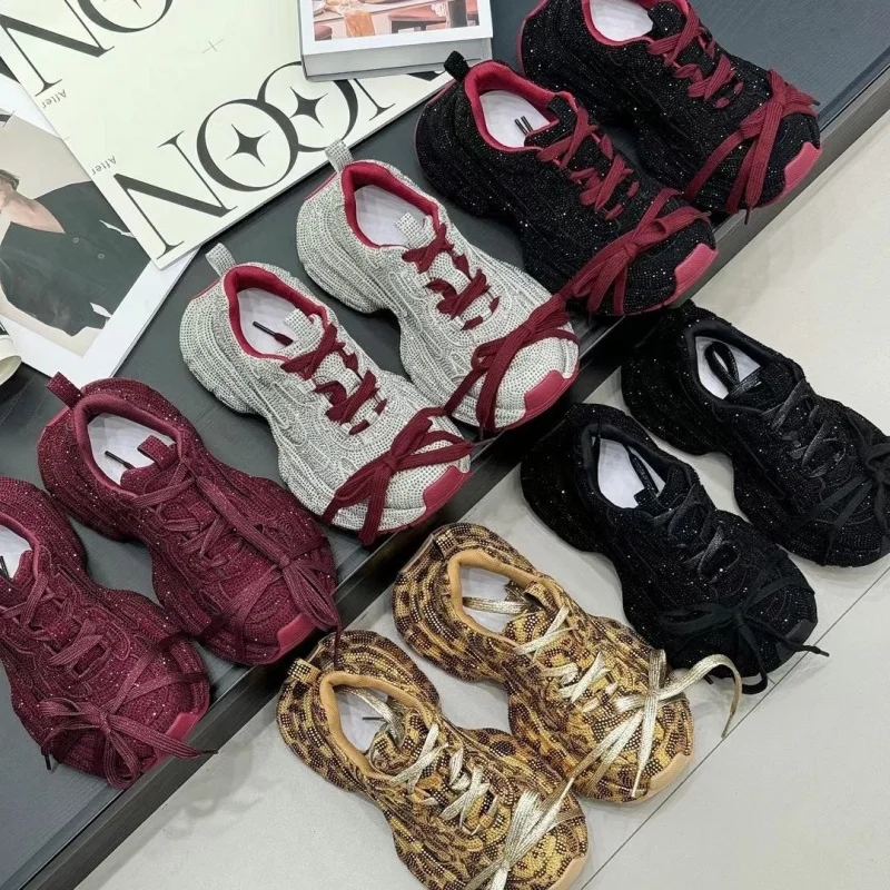 Ankang Red Street Water Diamond Thick Bottom Dad Shoes Women's New Autumn Fashion Studded Casual Shoes Comfortable Breathable
Ankang Red Street Water Diamond Thick Bottom Dad Shoes Women's New Autumn Fashion Studded Casual Shoes Comfortable Breathable