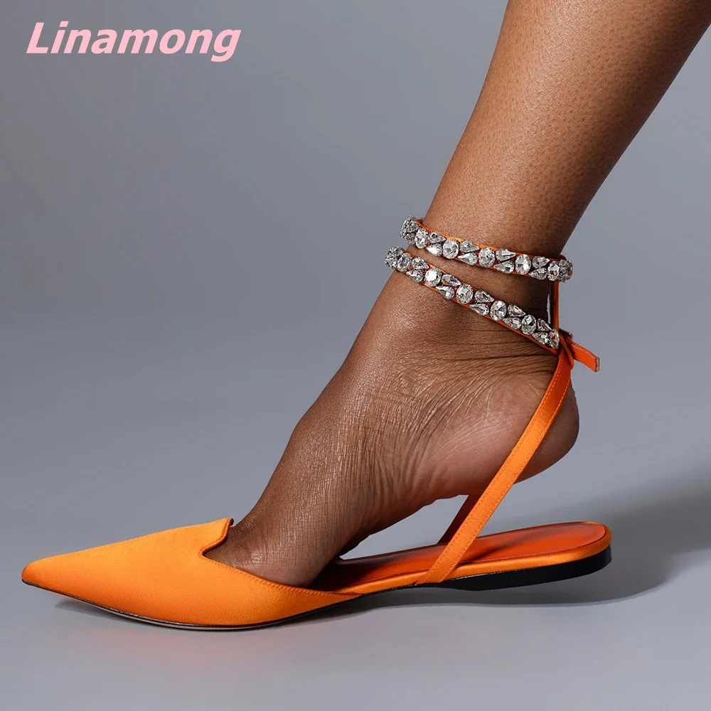 2024 Summer New Pointed Toe Women Sandals Crystal Flat Luxury Brand Design Silk Solid Belt Buckle Shallow Party Wedding Shoes
2024 Summer New Pointed Toe Women Sandals Crystal Flat Luxury Brand Design Silk Solid Belt Buckle Shallow Party Wedding Shoes