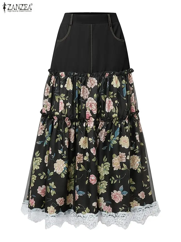 2025 ZANZEA Bohemian Women Long Maxi Skirts Floral Print Casual Jupes Faldas Saia Autumn Elastic Waist Loose Party Loose Bottoms
2025 ZANZEA Bohemian Women Long Maxi Skirts Floral Print Casual Jupes Faldas Saia Autumn Elastic Waist Loose Party Loose Bottoms