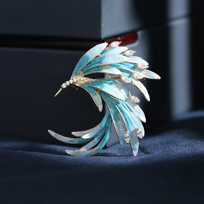 Vintage Style Phoenix Brooch for Cheongsam Dress Accessories Elegant Temperament Pin Chinese Style Gradient Feather Brooch
Vintage Style Phoenix Brooch for Cheongsam Dress Accessories Elegant Temperament Pin Chinese Style Gradient Feather Brooch