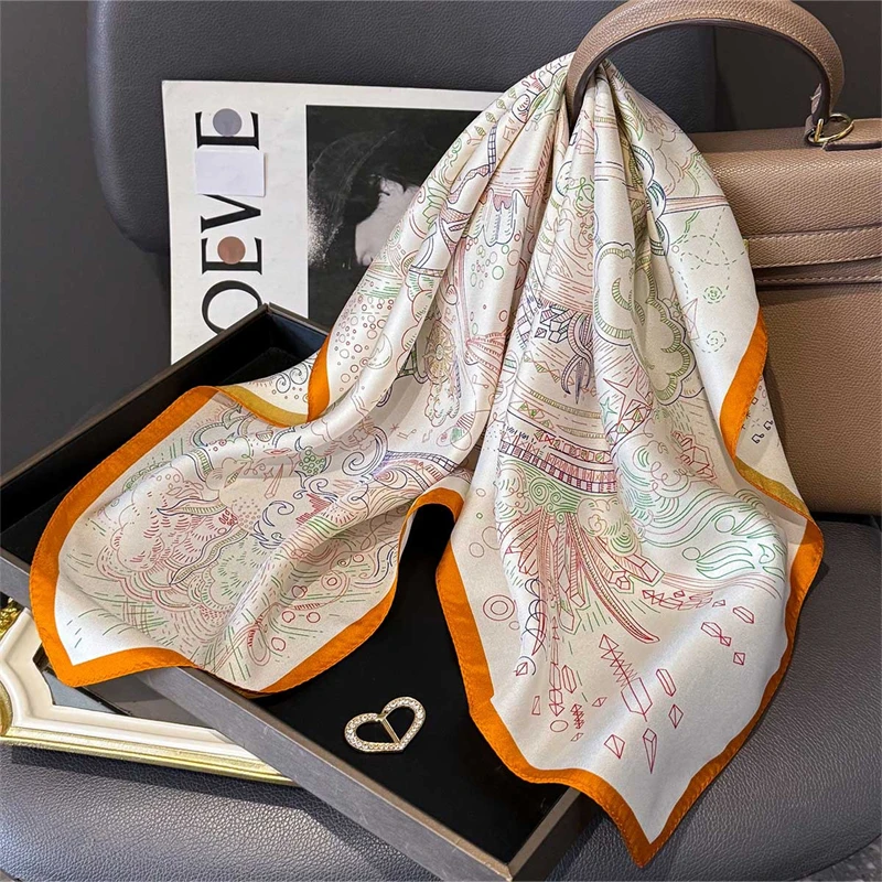 14mm 100% Twill Silk Square Scarf for Women 65cm Neck Tie Neckerchief Double side Female Foulard Headband Hijab Shawl Bandana
14mm 100% Twill Silk Square Scarf for Women 65cm Neck Tie Neckerchief Double side Female Foulard Headband Hijab Shawl Bandana