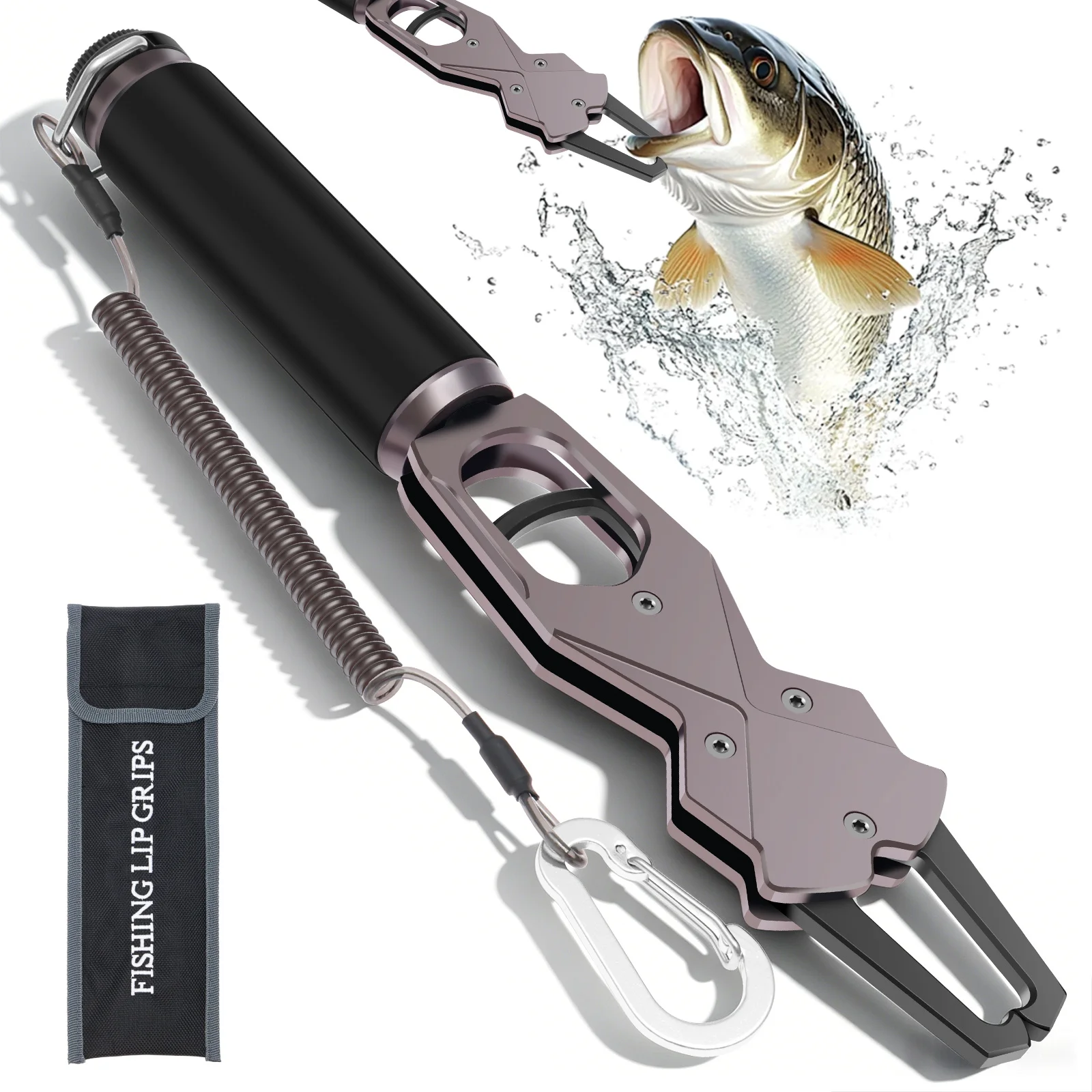 1Pc Aluminum Alloy Fish Lip Gripper Rust Resistant Fishing Grabber Tools with Retractable Lanyard and Storage Bag Fishing Pliers
1Pc Aluminum Alloy Fish Lip Gripper Rust Resistant Fishing Grabber Tools with Retractable Lanyard and Storage Bag Fishing Pliers