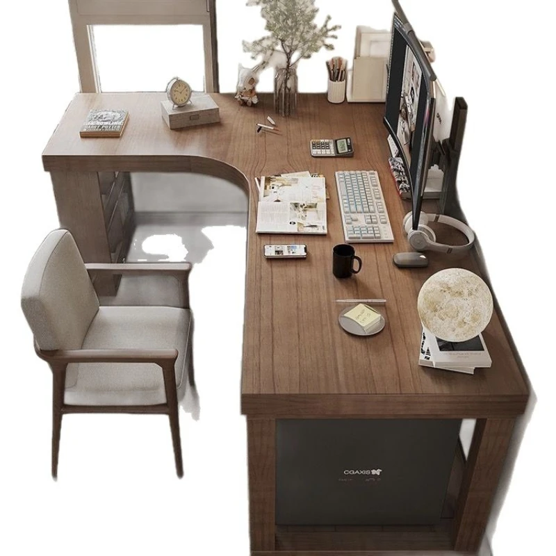 Simple solid wood corner desk bookshelf combination bedroom home 7-character writing desk
Simple solid wood corner desk bookshelf combination bedroom home 7-character writing desk